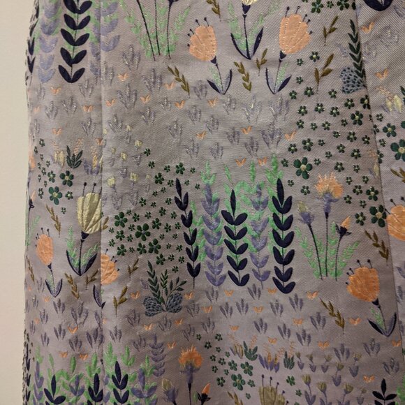 Beautiful brocade midi skirt with matching belt, wedding guest floral print - Picture 7 of 12